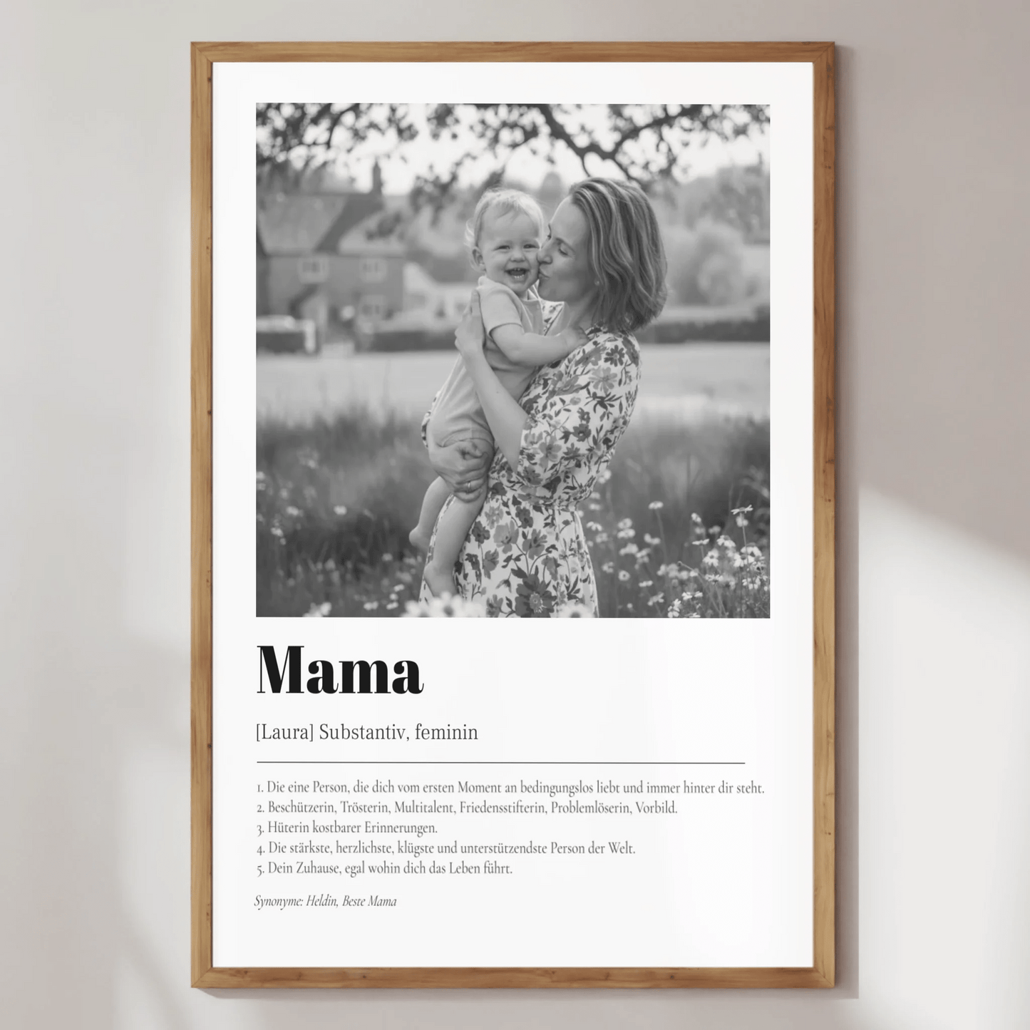 Fotoposter Definition Mama - LeinwandGlück