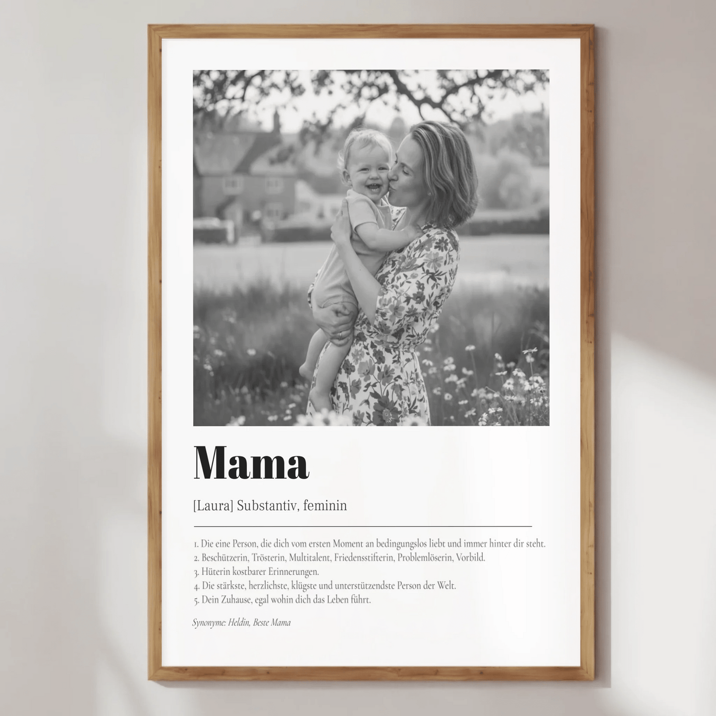 Fotoposter Definition Mama - LeinwandGlück