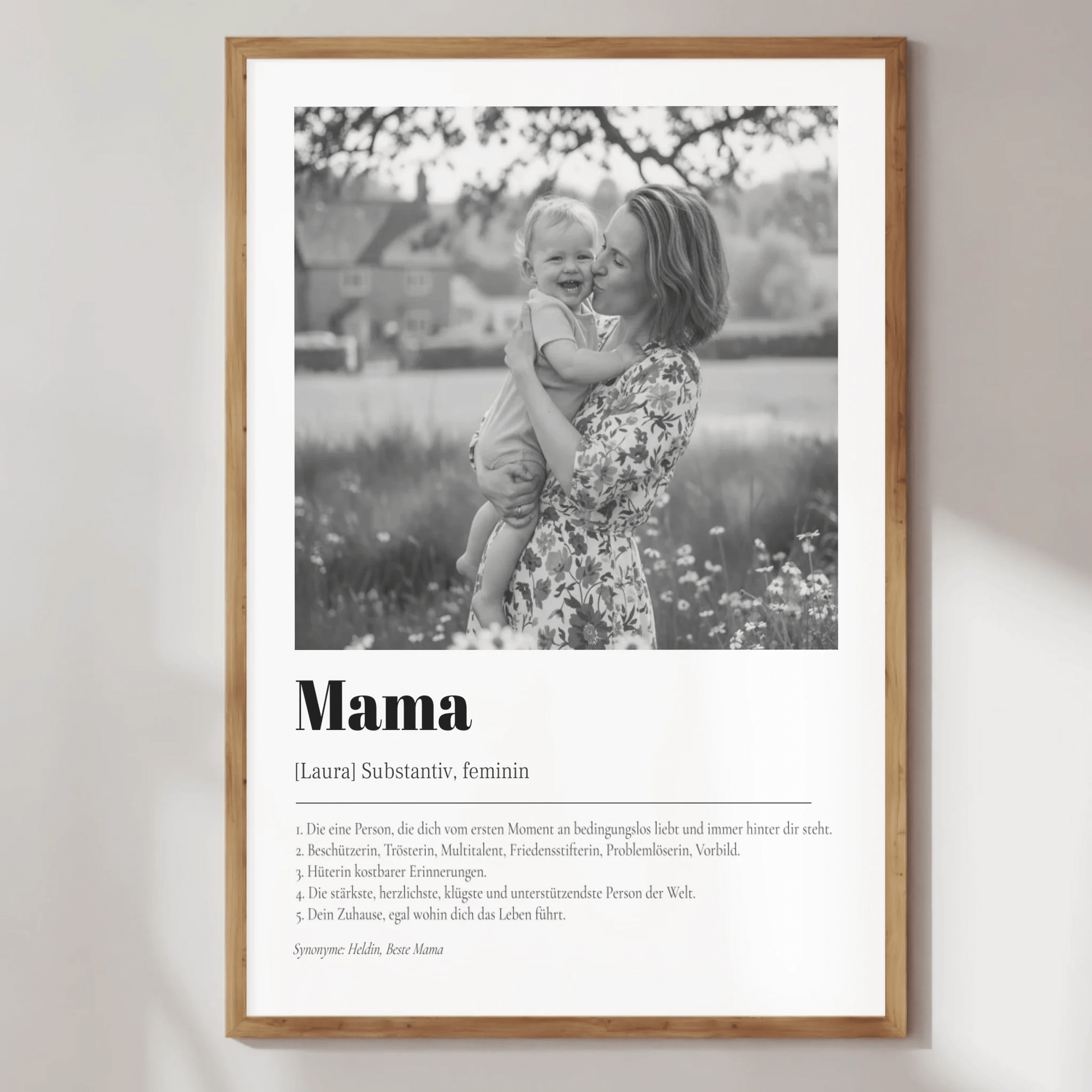 Fotoposter Definition Mama - LeinwandGlück