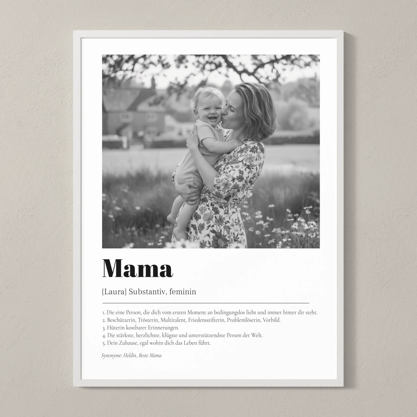 Fotoposter Definition Mama - LeinwandGlück