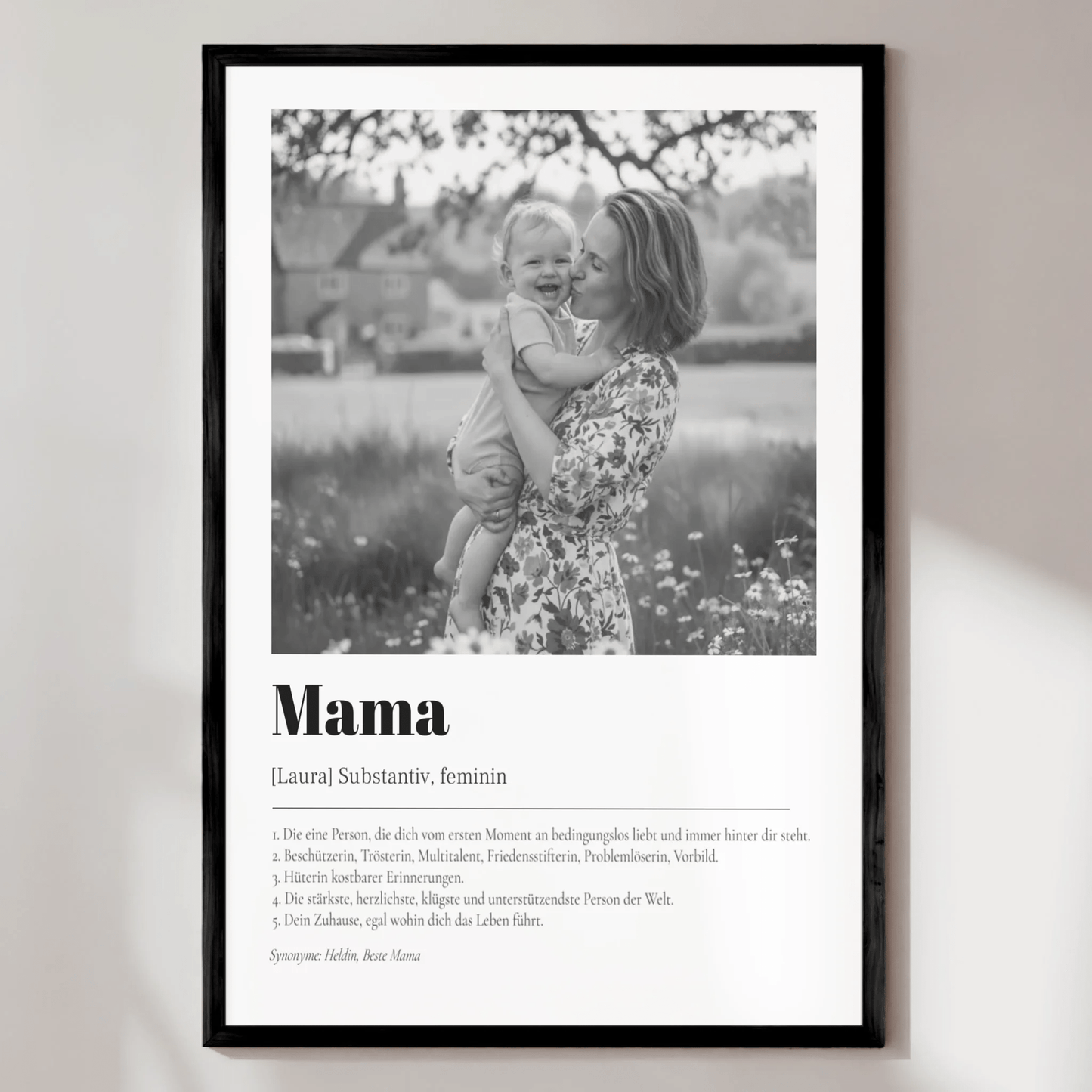 Fotoposter Definition Mama - LeinwandGlück