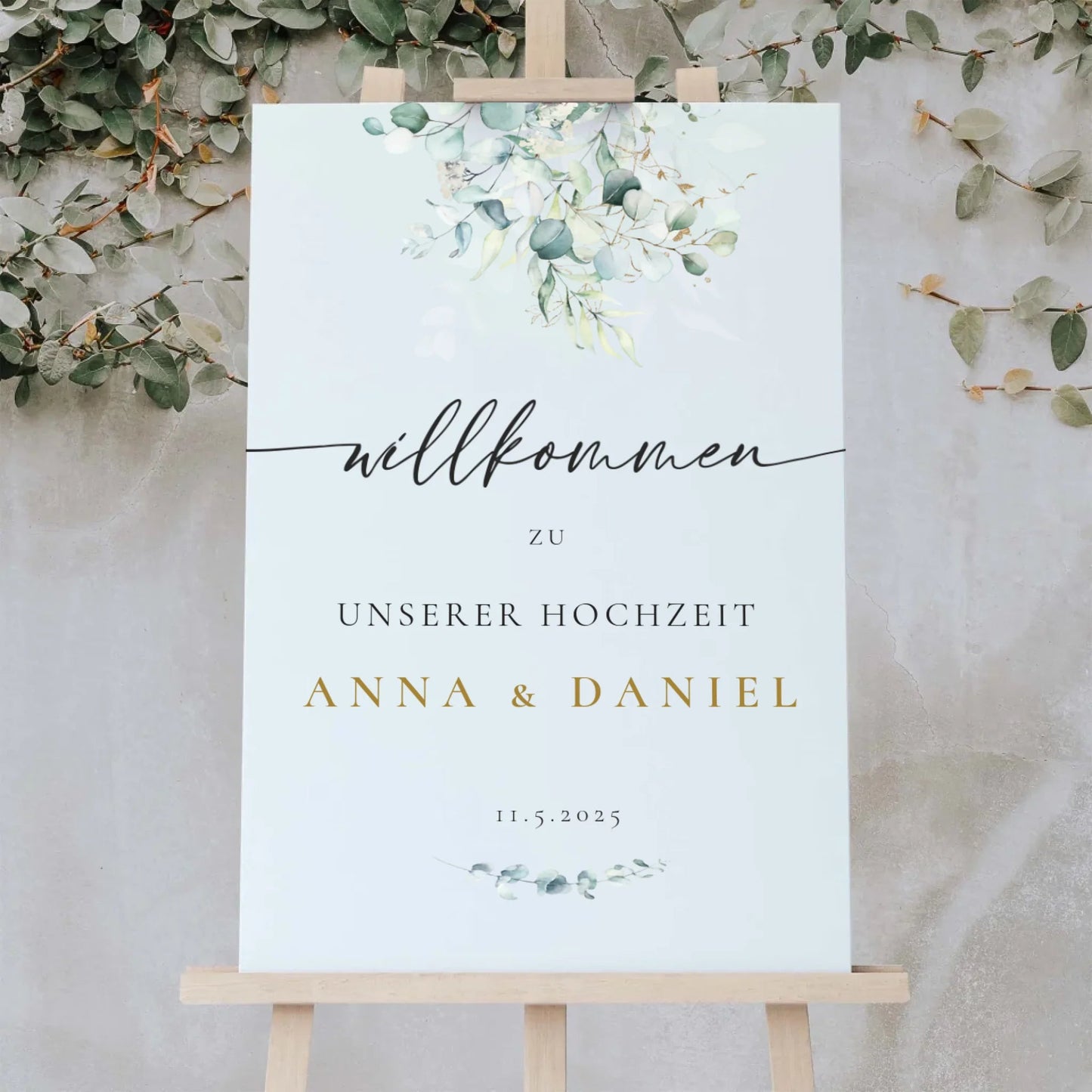 Hochzeitsschild - "Anna" - LeinwandGlück