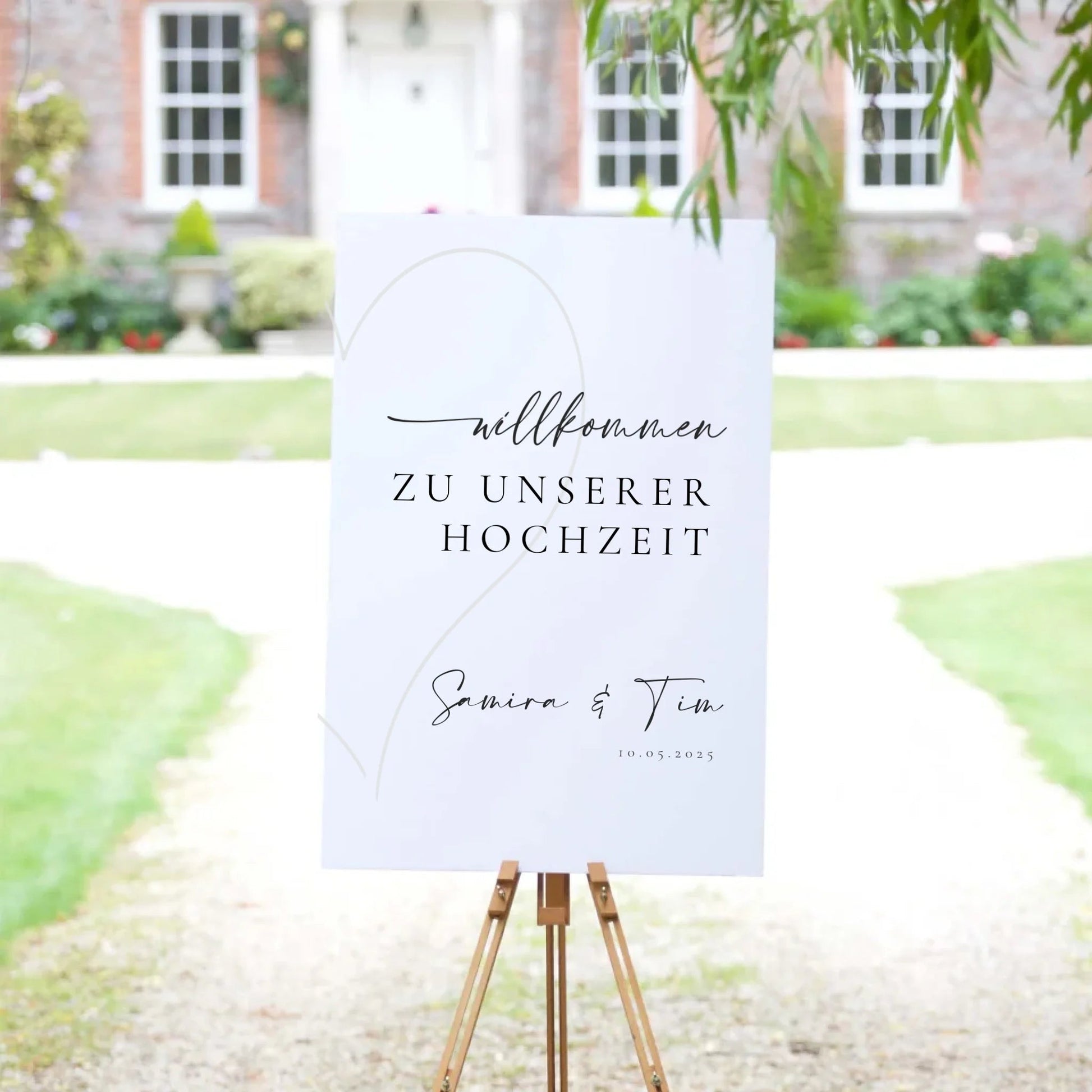 Hochzeitsschild - "Kim" - LeinwandGlück