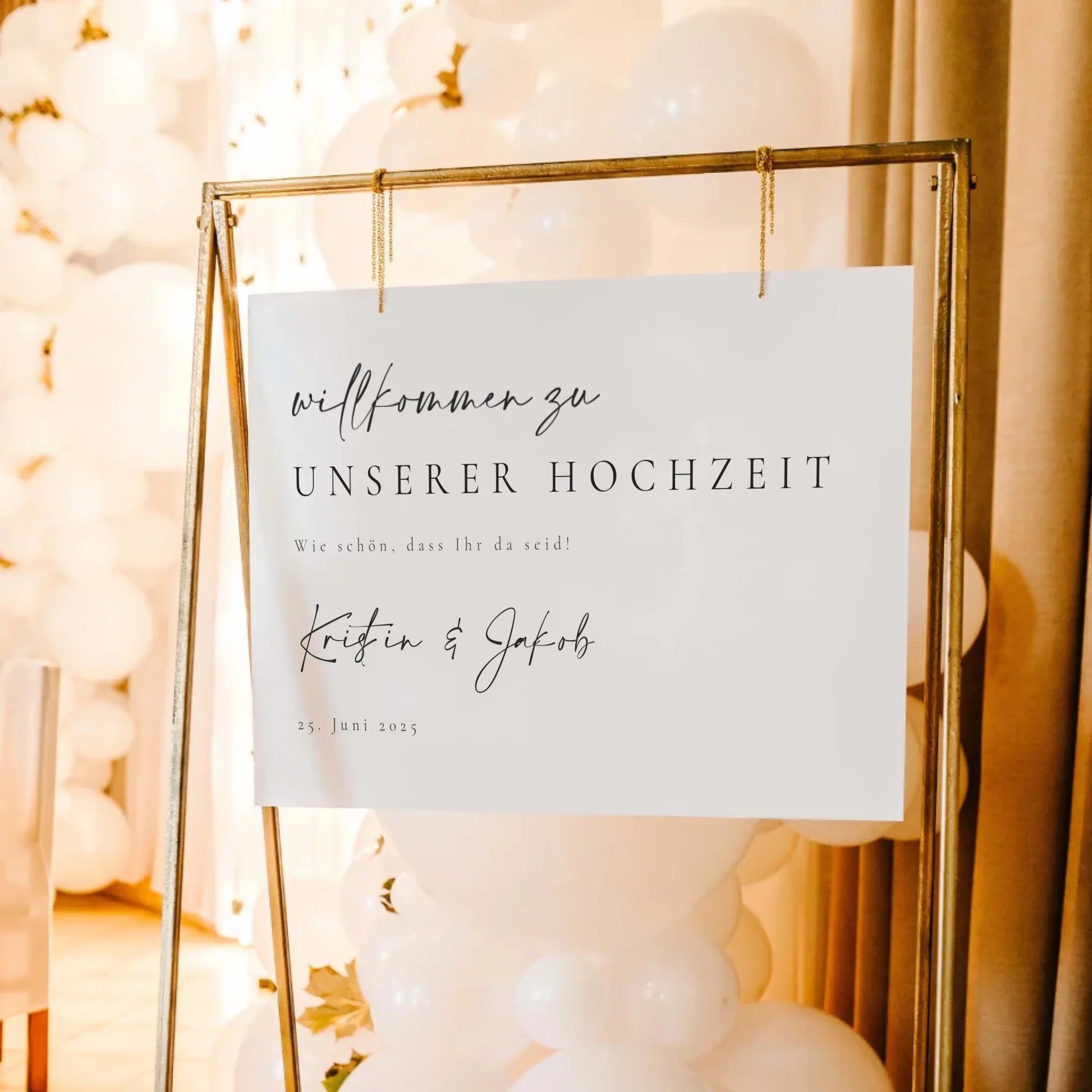 Hochzeitsschild - "Kristin" - LeinwandGlück