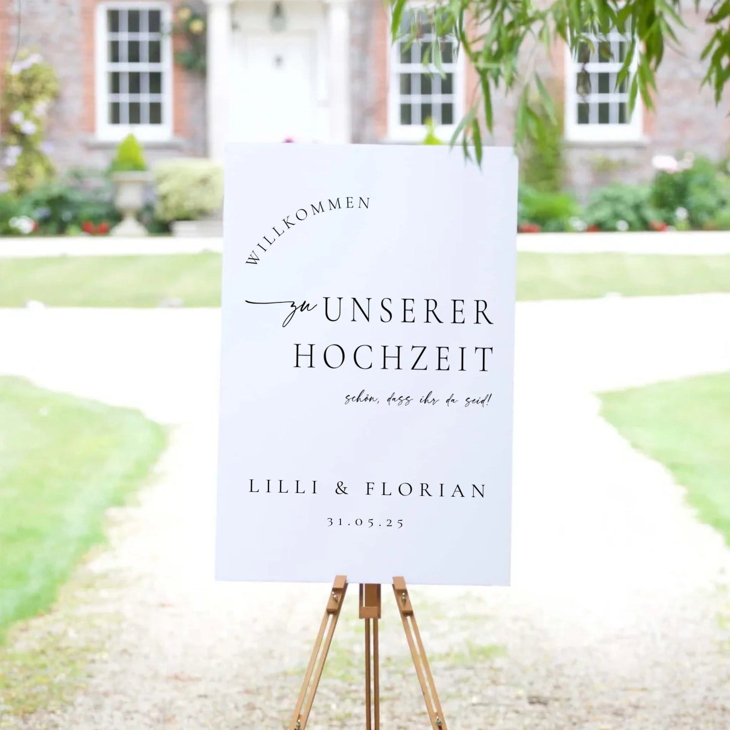 Hochzeitsschild - "Lilli" - LeinwandGlück