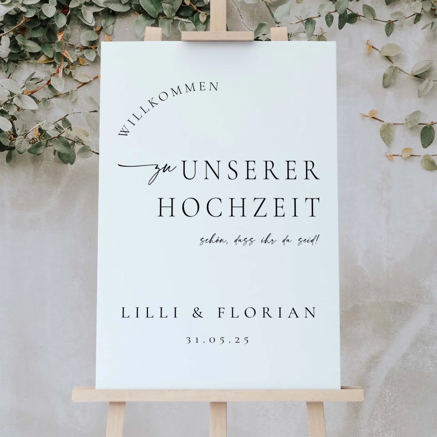 Hochzeitsschild - "Lilli" - LeinwandGlück