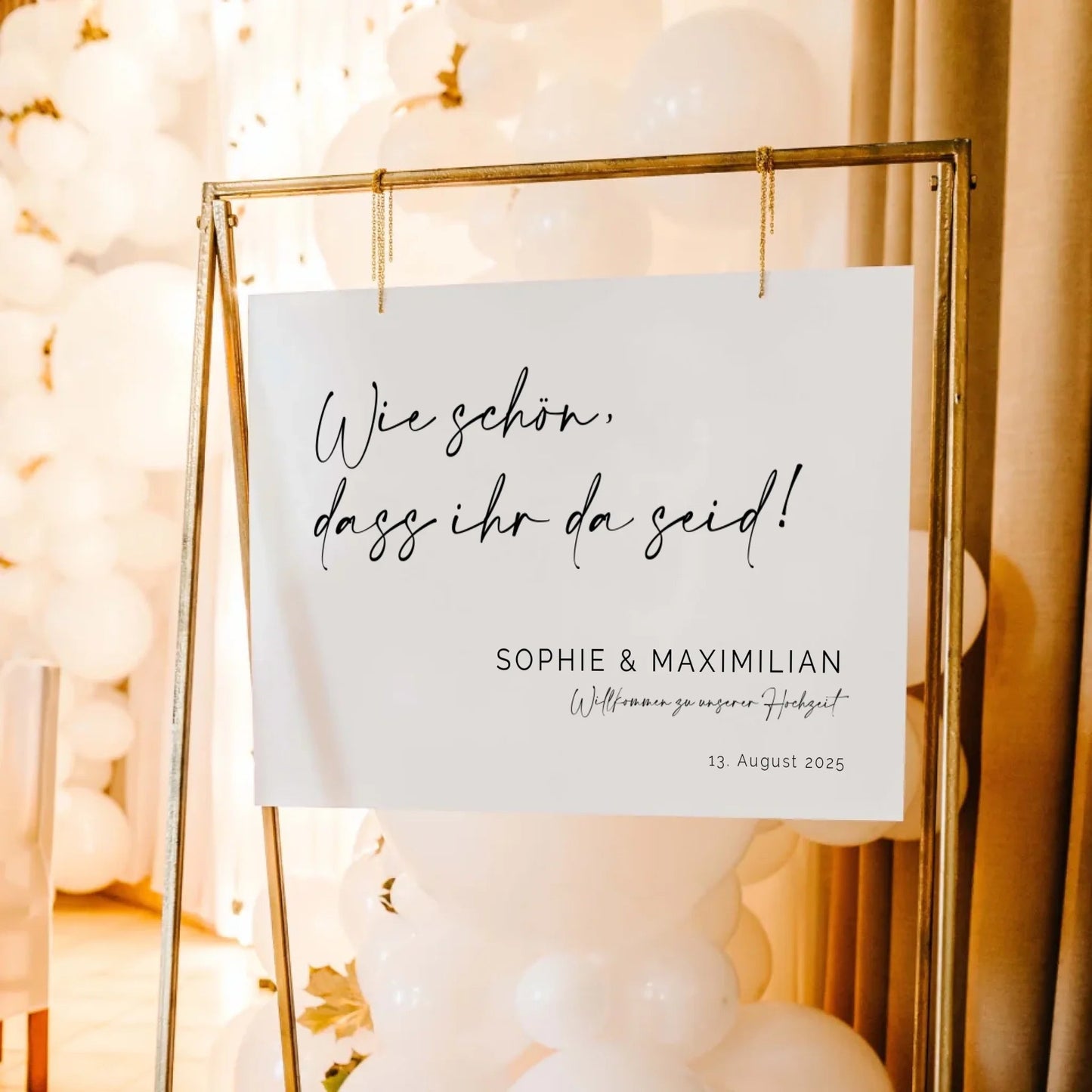 Hochzeitsschild - "Sophie" - LeinwandGlück