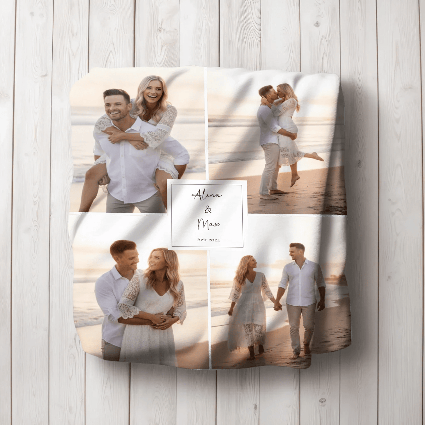 Personalisierte Decke - "Collage No2" - LeinwandGlück