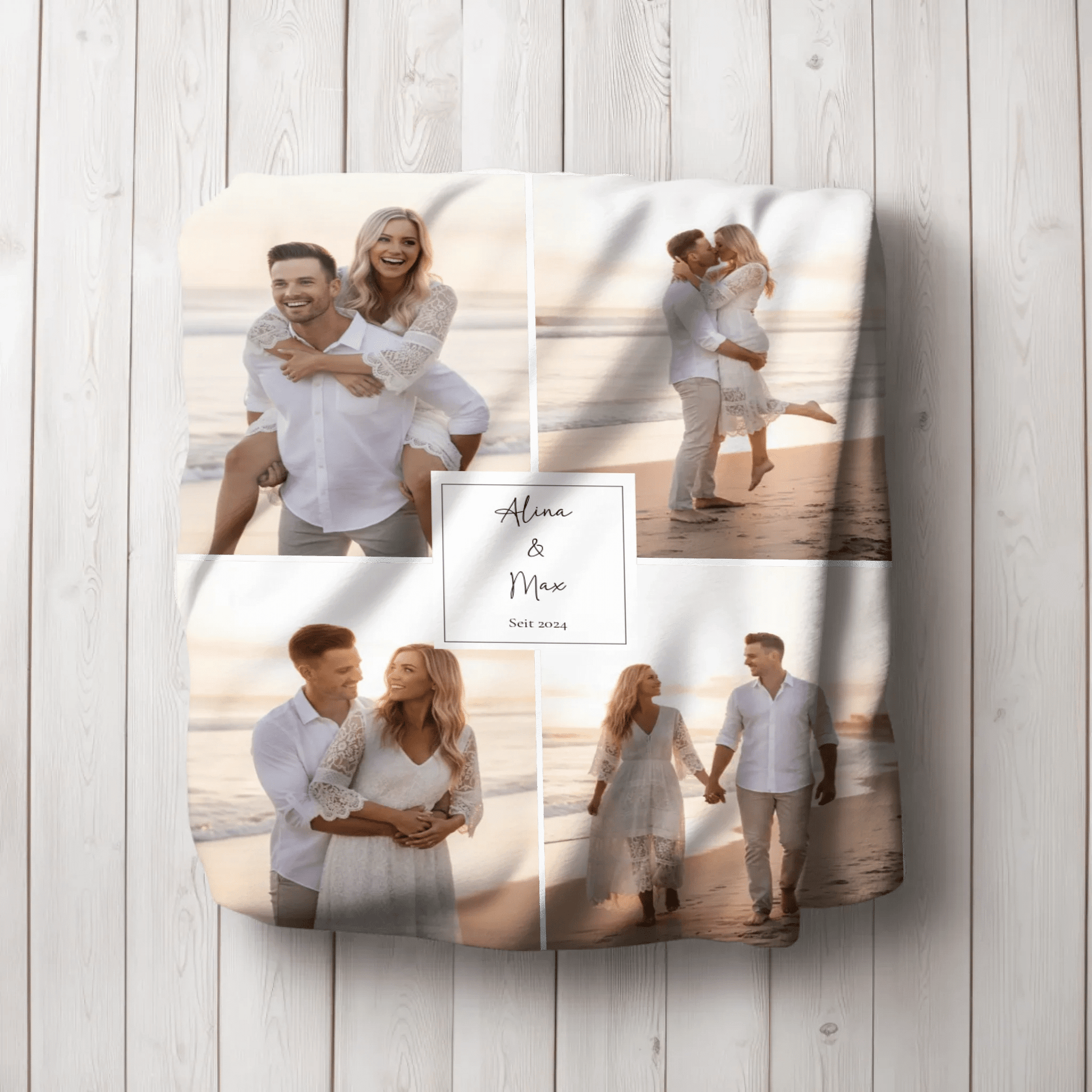 Personalisierte Decke - "Collage No2" - LeinwandGlück