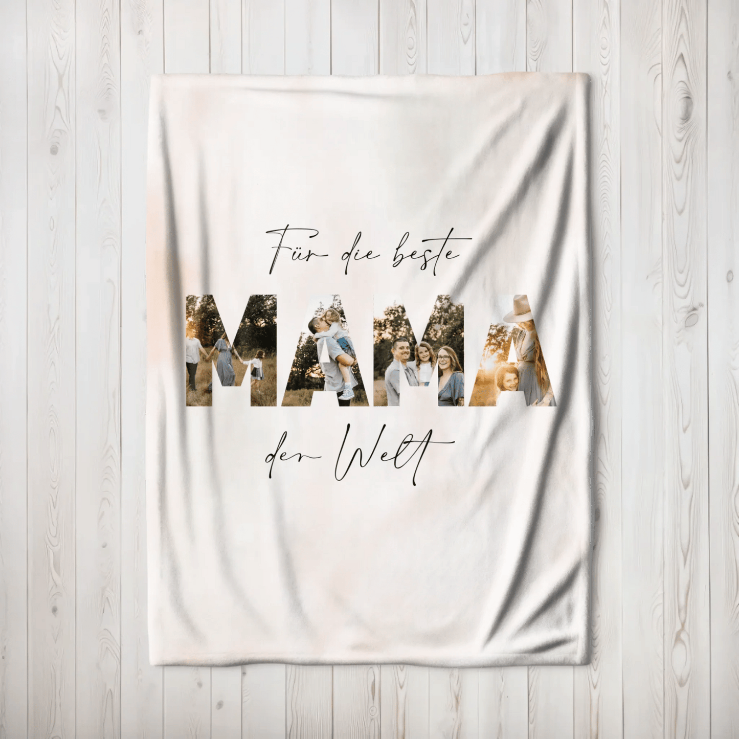 Personalisierte Decke - "Für die beste Mama der Welt | Foto" - LeinwandGlück