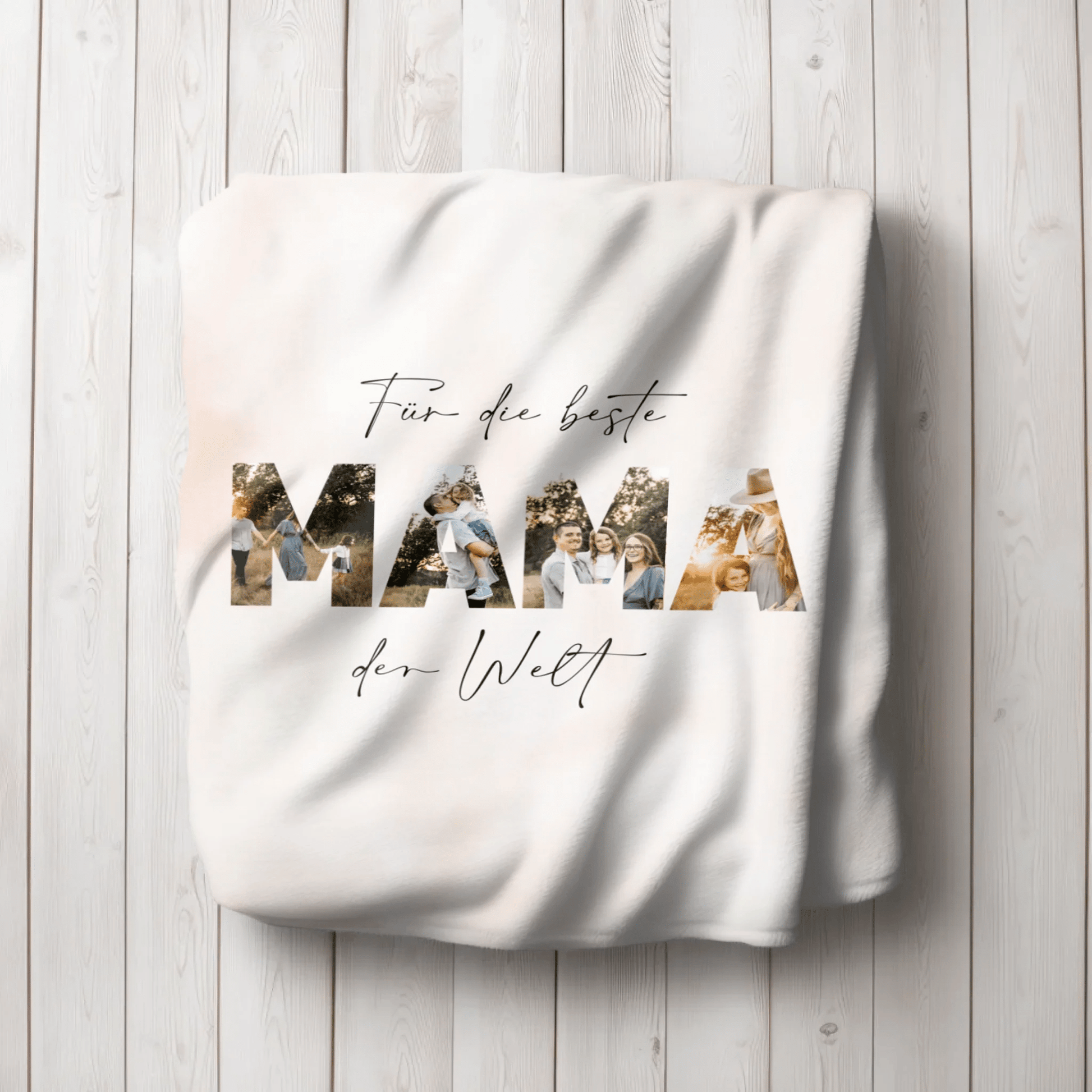 Personalisierte Decke - "Für die beste Mama der Welt | Foto" - LeinwandGlück