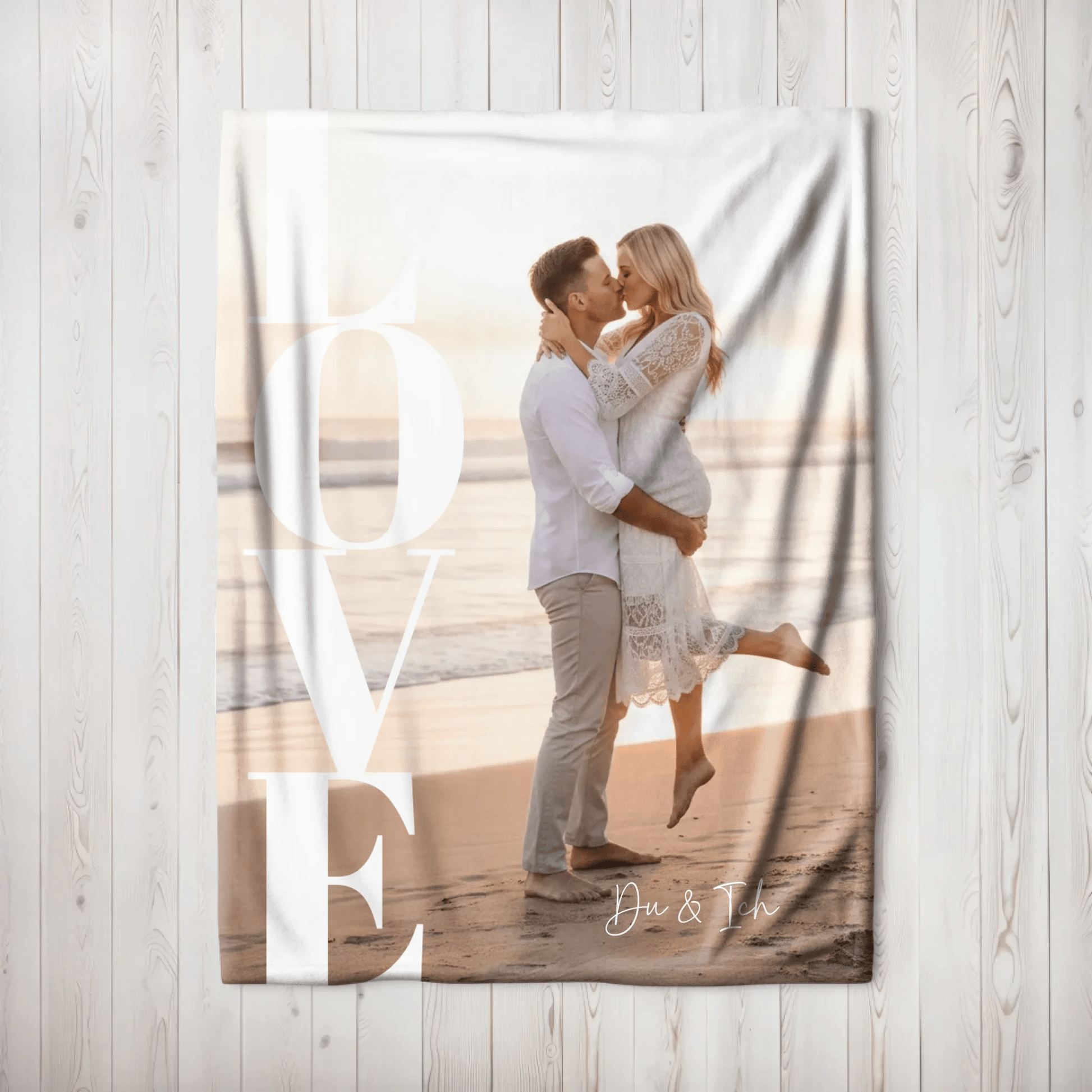 Personalisierte Fotodecke - "Love" - LeinwandGlück