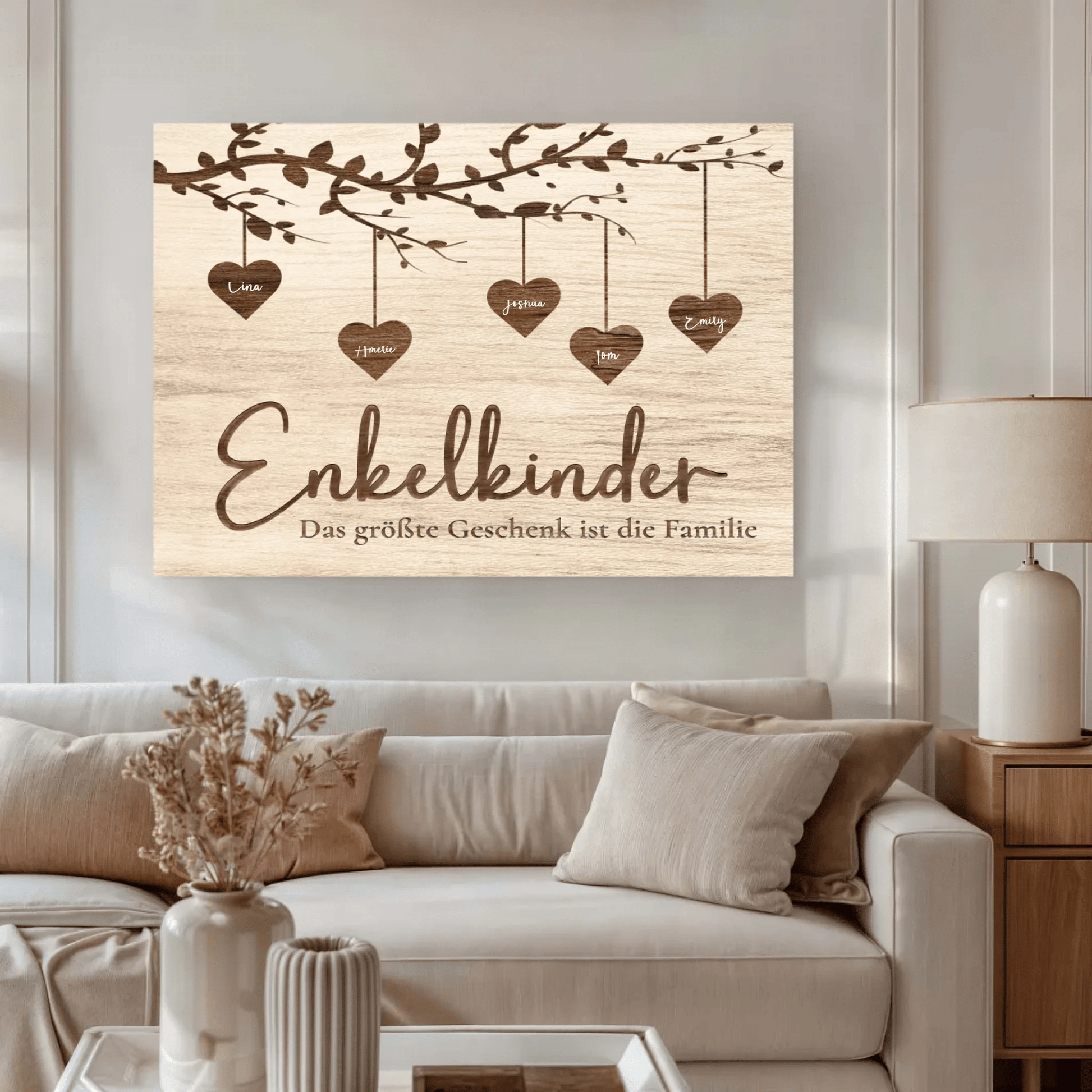 Personalisierte Leinwand - "Enkelkinder" - LeinwandGlück