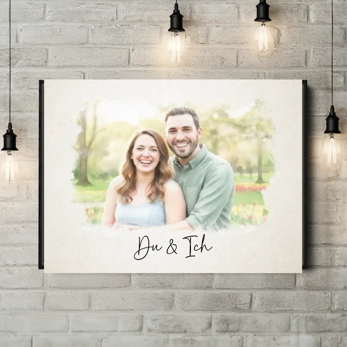 Personalisierte Leinwand - Euer Foto als Aquarell Kunstwerk - LeinwandGlück