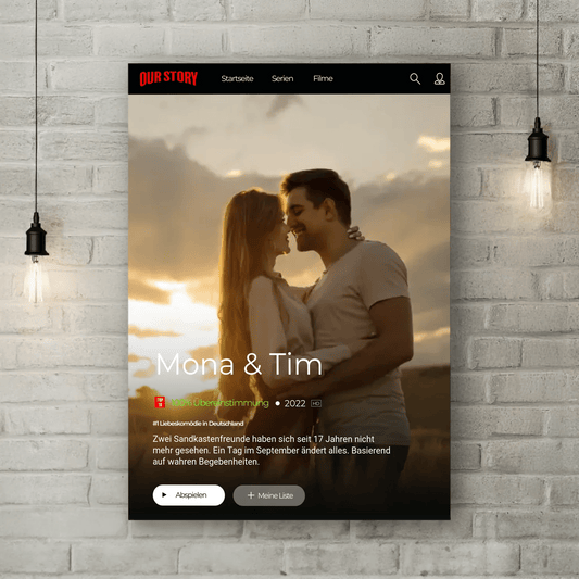 Personalisierte Leinwand - "Filmposter Our Love" - LeinwandGlück
