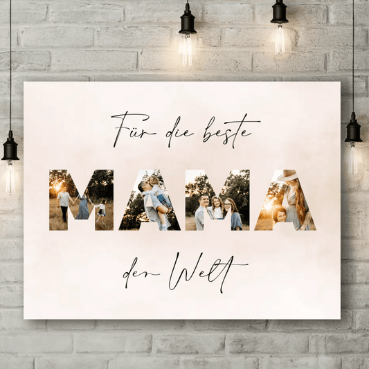 Personalisierte Leinwand - "Für die beste Mama" - LeinwandGlück