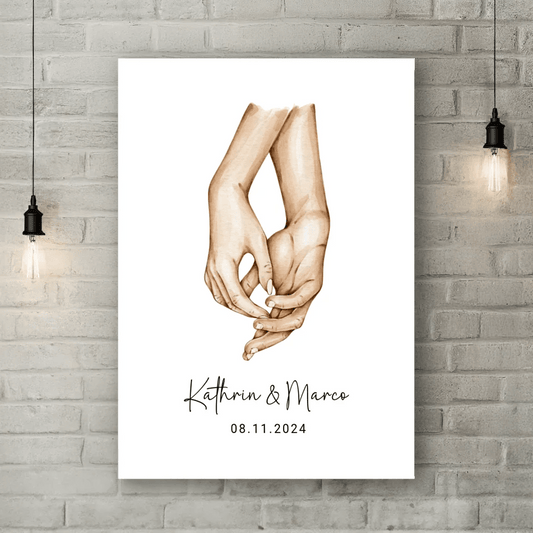 Personalisierte Leinwand - "Für Immer Wir Aquarell" - LeinwandGlück