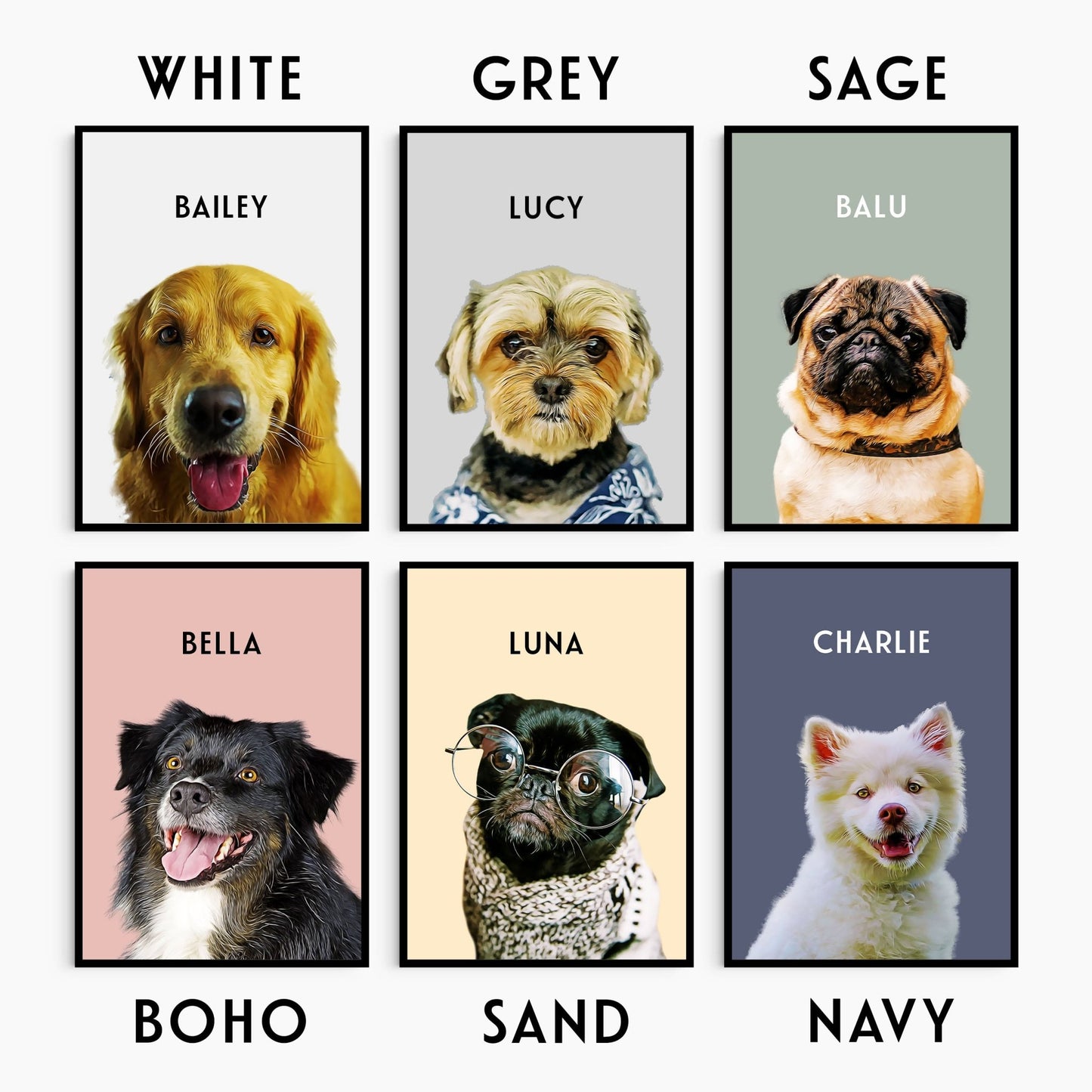 Personalisierte Leinwand - "Haustierportrait Modern" - LeinwandGlück