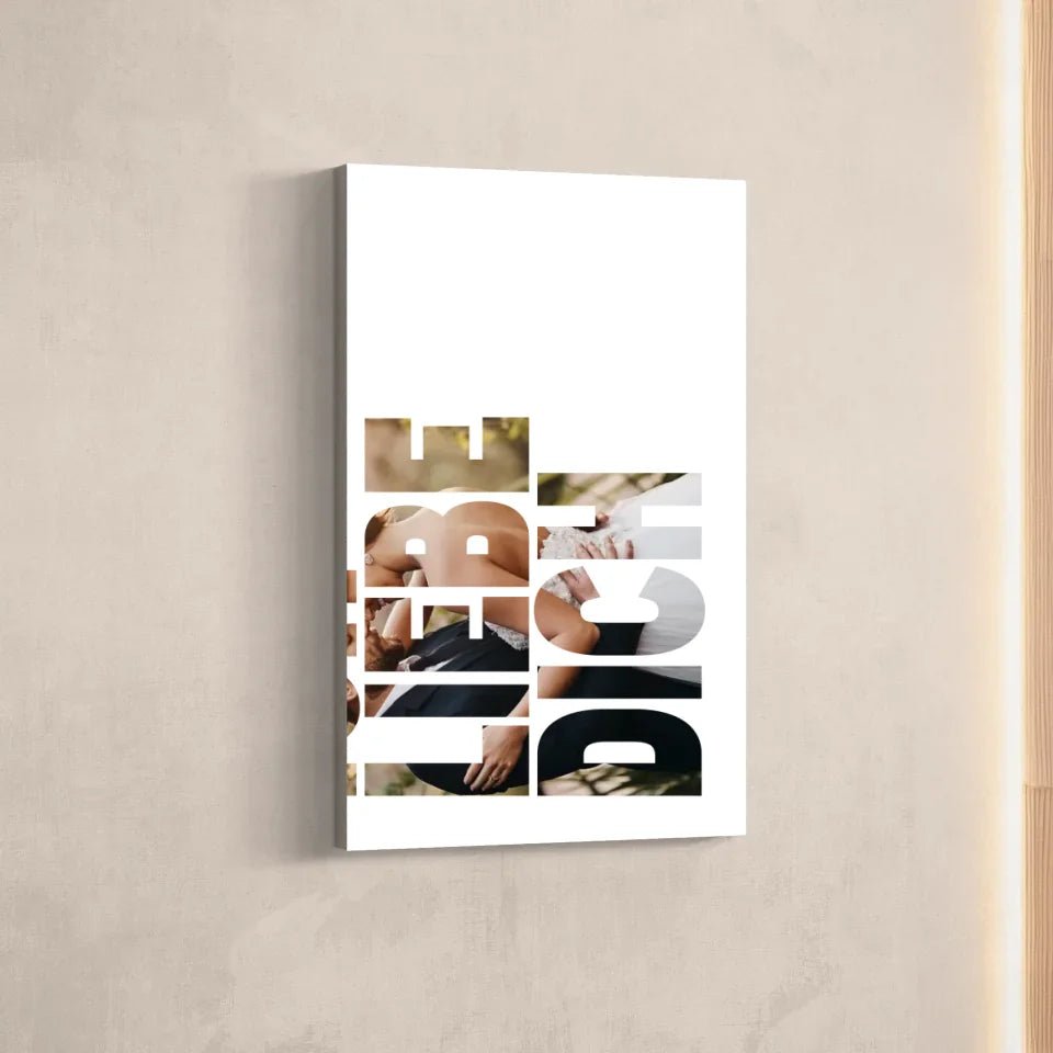 Personalisierte Leinwand - "Ich Liebe Dich" - LeinwandGlück