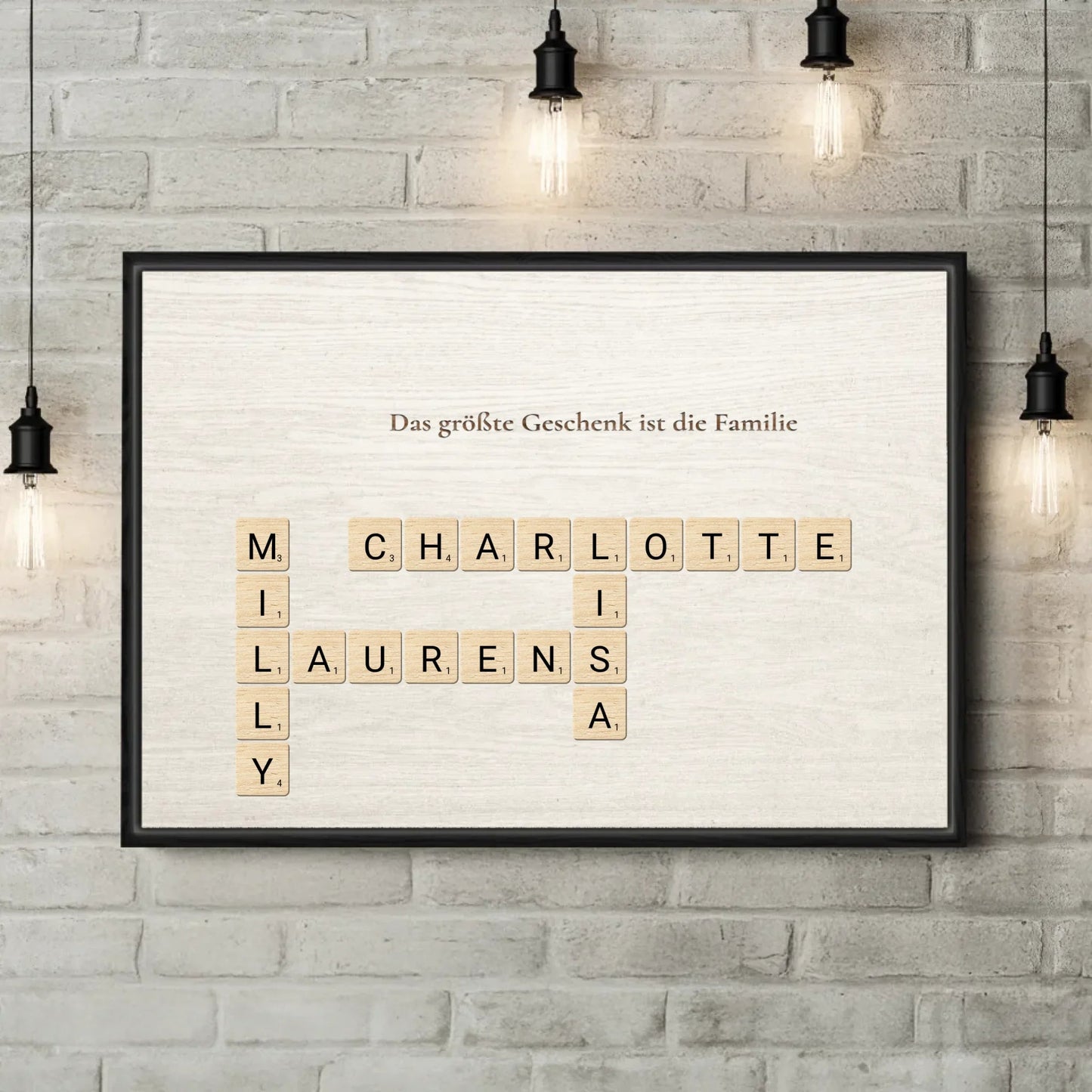 Personalisierte Leinwand - "Kreuzworträtsel Enkel" - LeinwandGlück