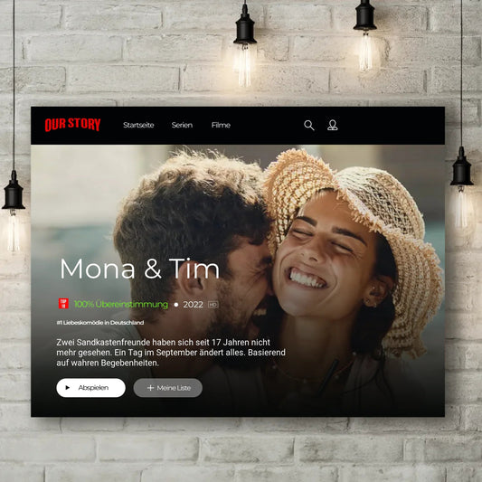 Personalisierte Leinwand - "Our Story Horizontal" - LeinwandGlück