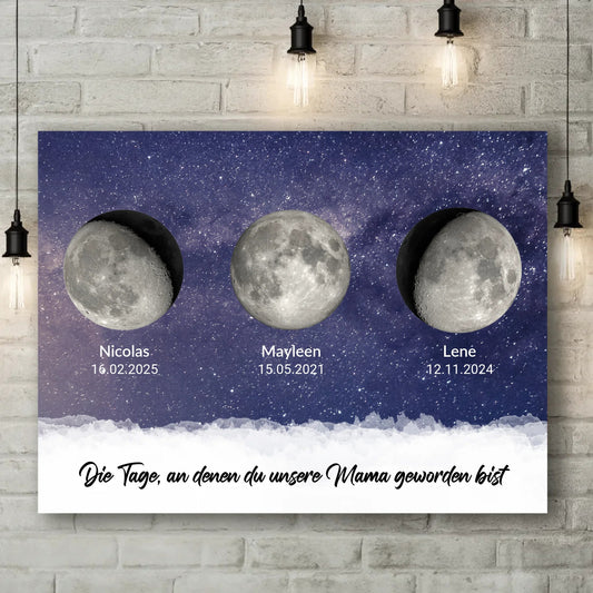 Personalisierte Leinwand - "Tage, an denen Ihr unsere Eltern geworden seid" - LeinwandGlück