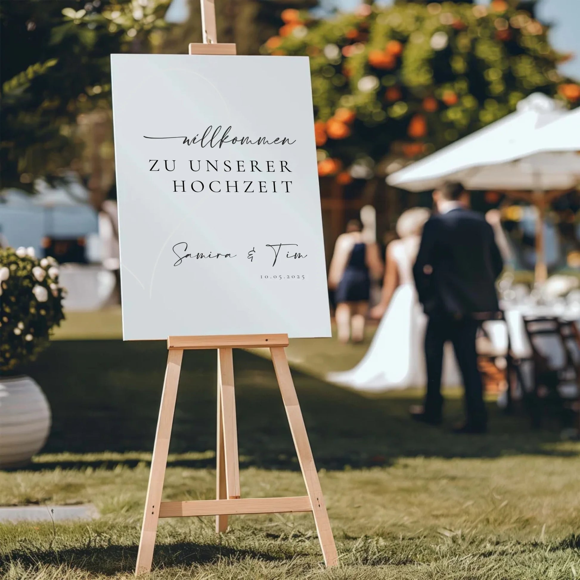 Schild Hochzeit