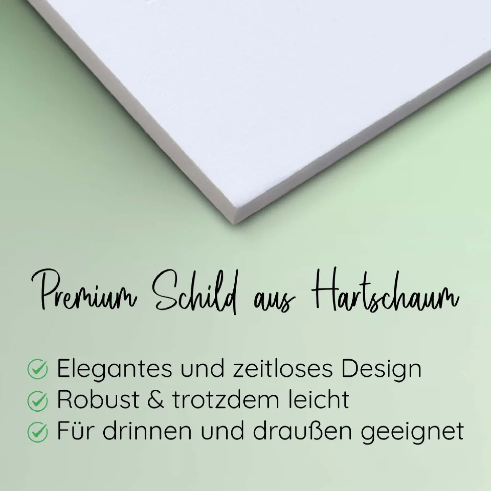 Hartschaum Schild Explainer