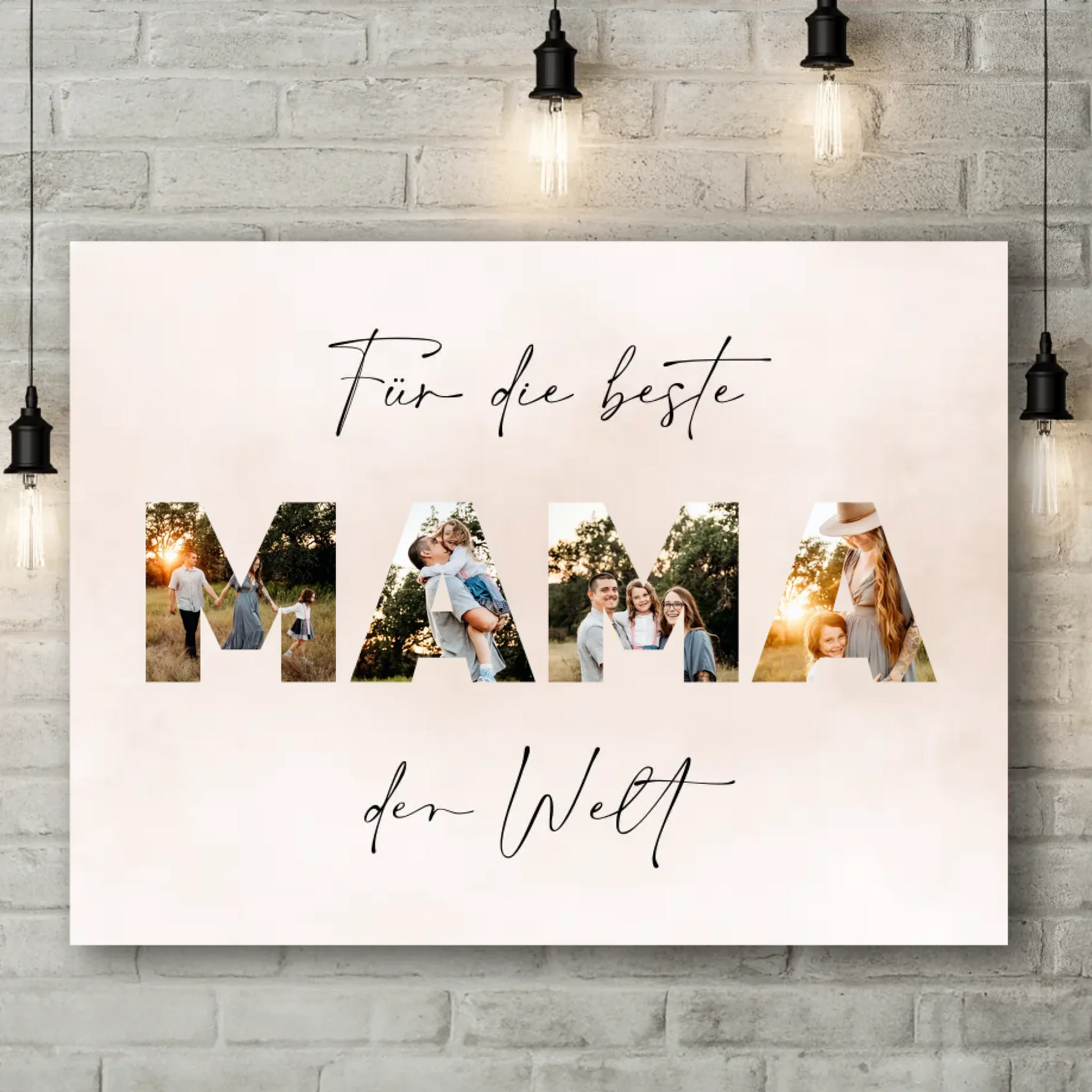 Brick Wall Canvas Light Bulbs TRANSPARENT close