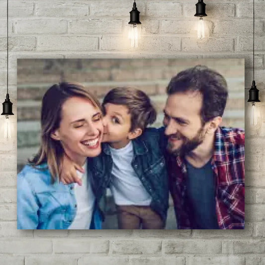Brick Wall Canvas Light Bulbs TRANSPARENT close