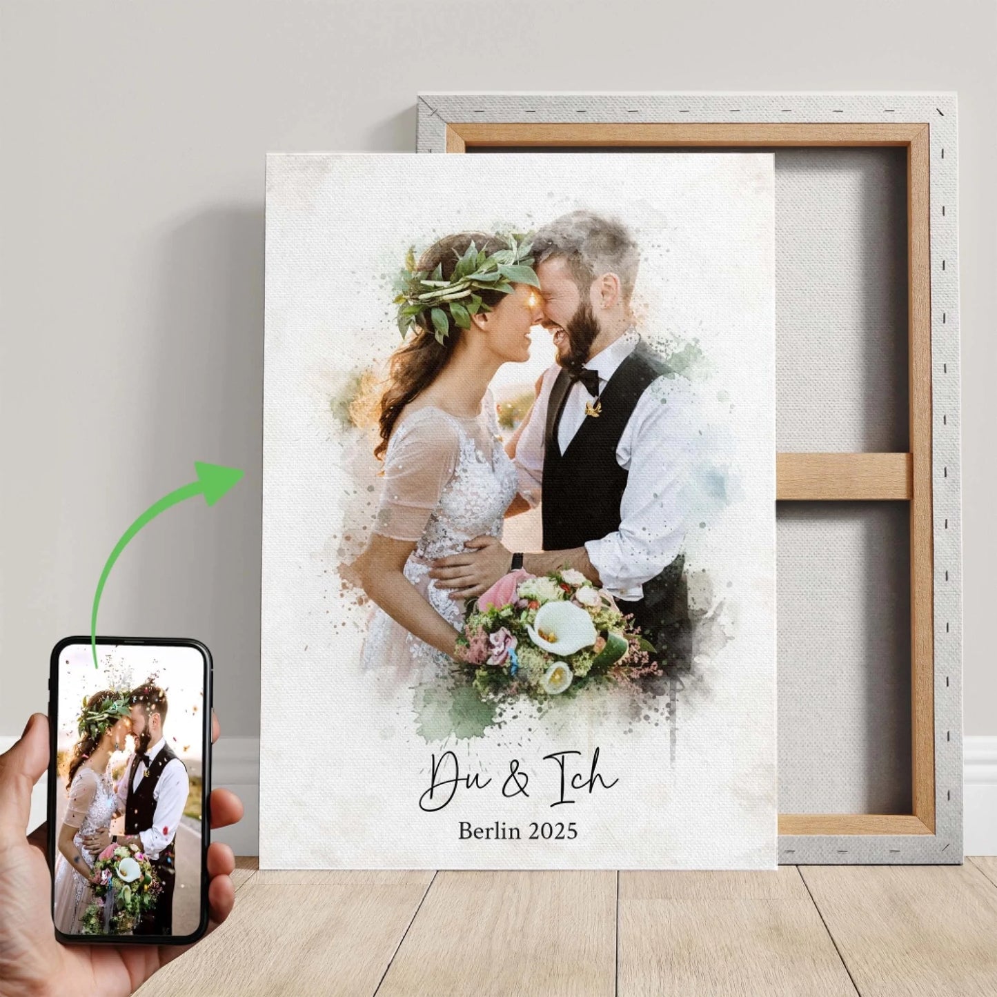 Aquarell Portrait Mann und Frau