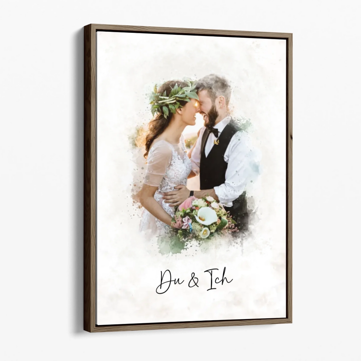 Personalisierte Leinwand Braun