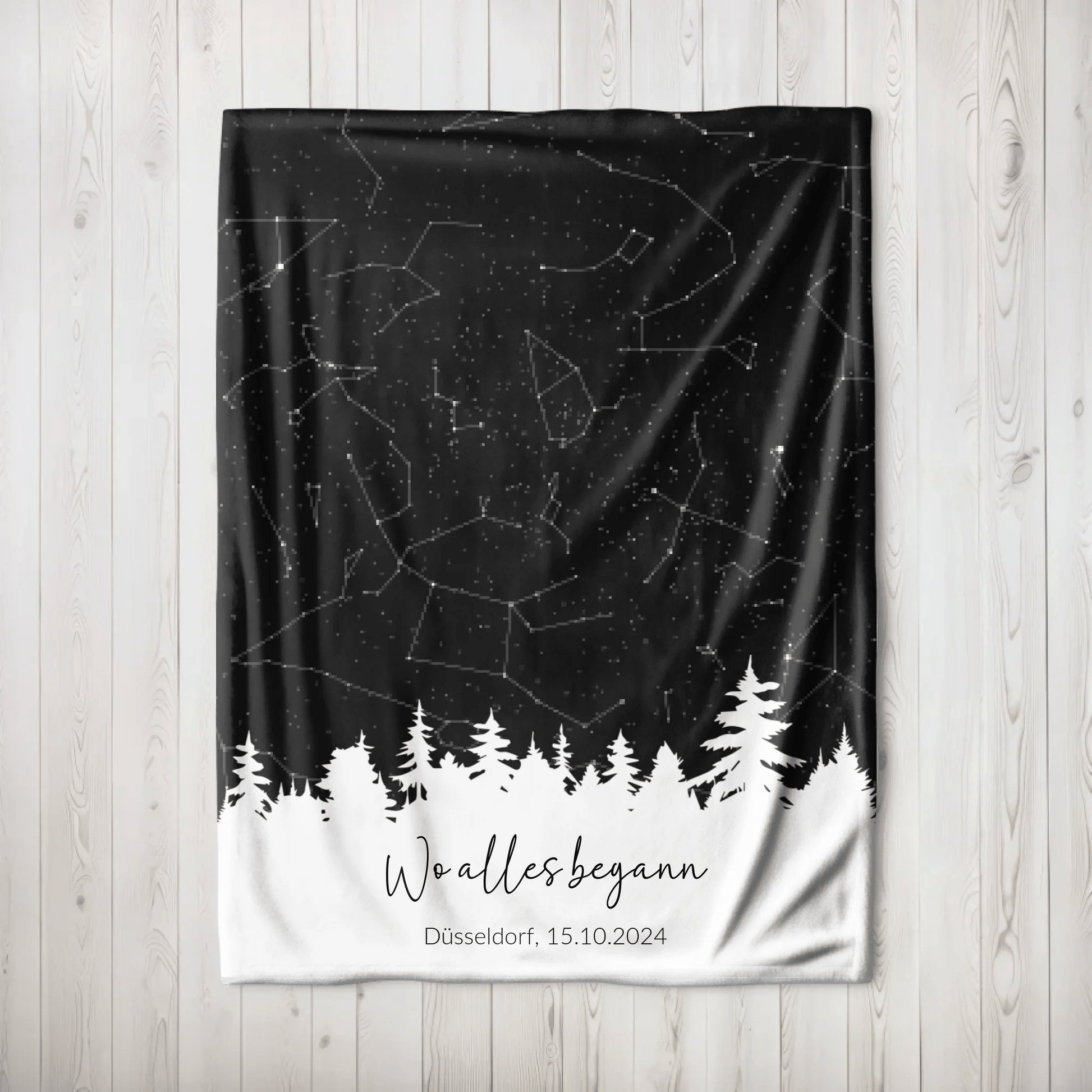 Personalisierte Decke - "Sternenkarte" - LeinwandGlück