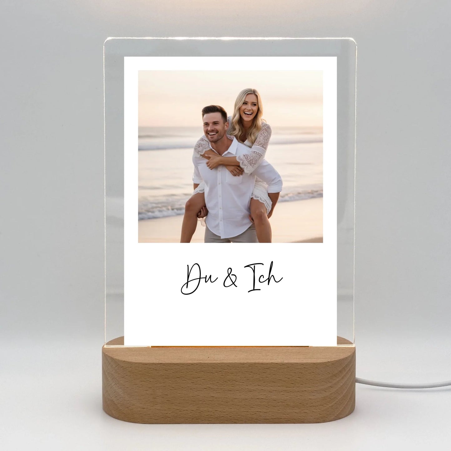 Acryl Licht "Du & Ich" Polaroid - LeinwandGlück