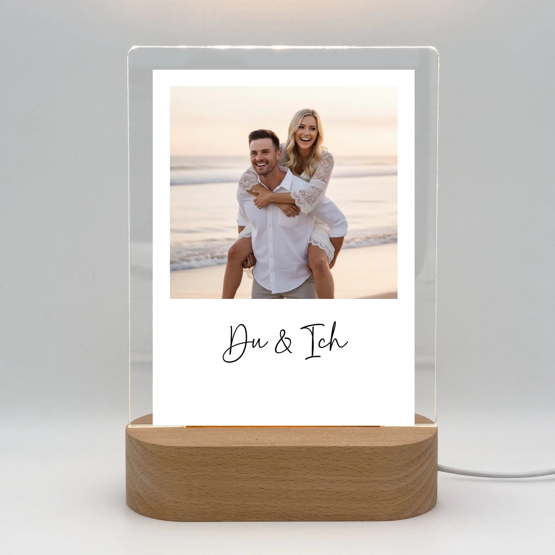 Acryl Licht "Du & Ich" Polaroid - LeinwandGlück