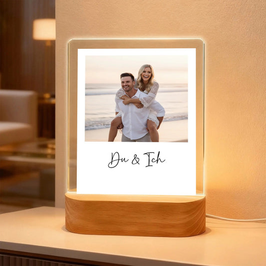 Acryl Licht "Du & Ich" Polaroid - LeinwandGlück