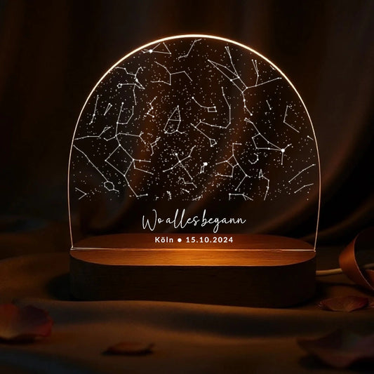 Personalisierte Lampen | LED Lampen mit Gravur & Namen | Liebeslichter & Glowlights als Geschenk für Paare, Mama & Kinder