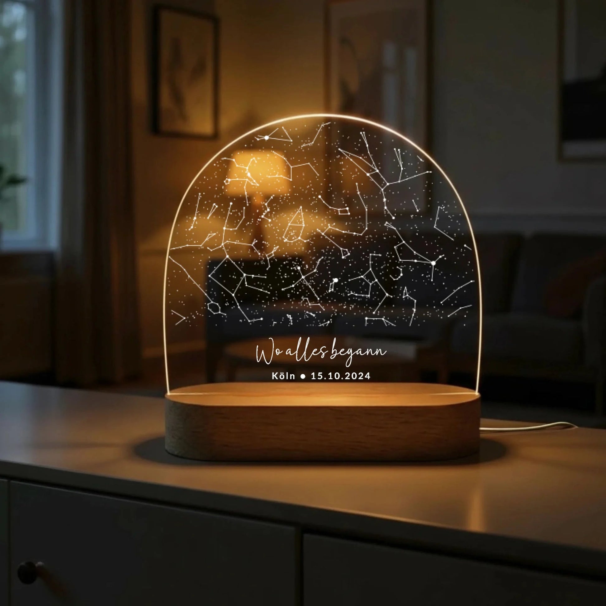 Acryl Licht personalisiert | Romantische Geschenkidee - LeinwandGlück