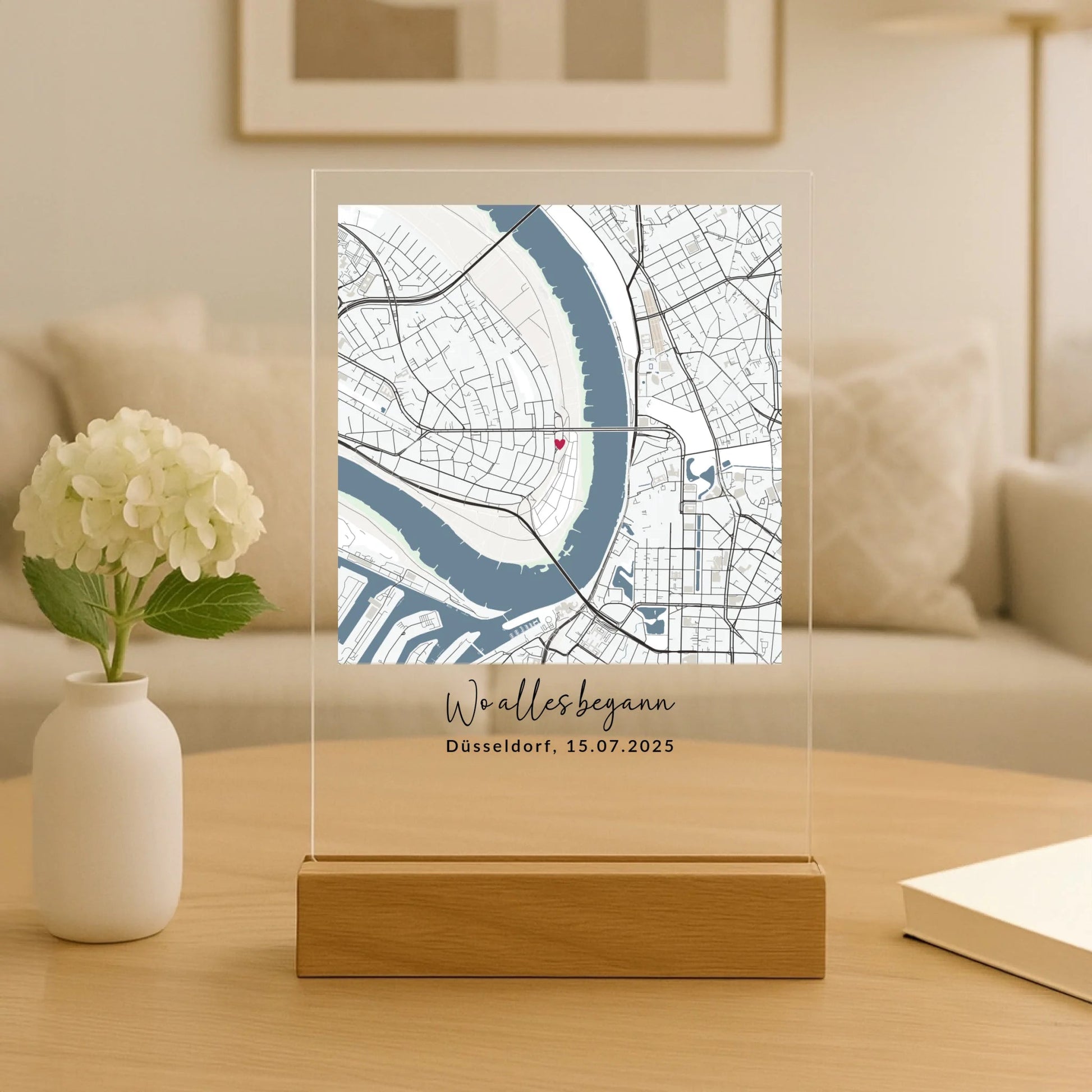 Acryl Tischaufsteller "Wo alles begann" - LeinwandGlück