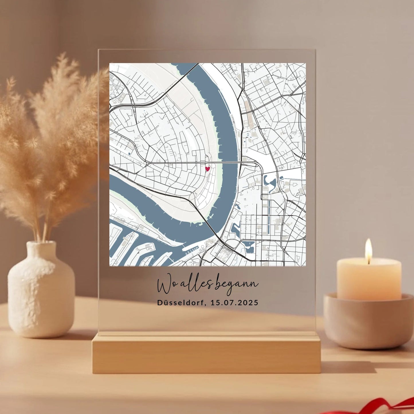 Acryl Tischaufsteller "Wo alles begann" - LeinwandGlück