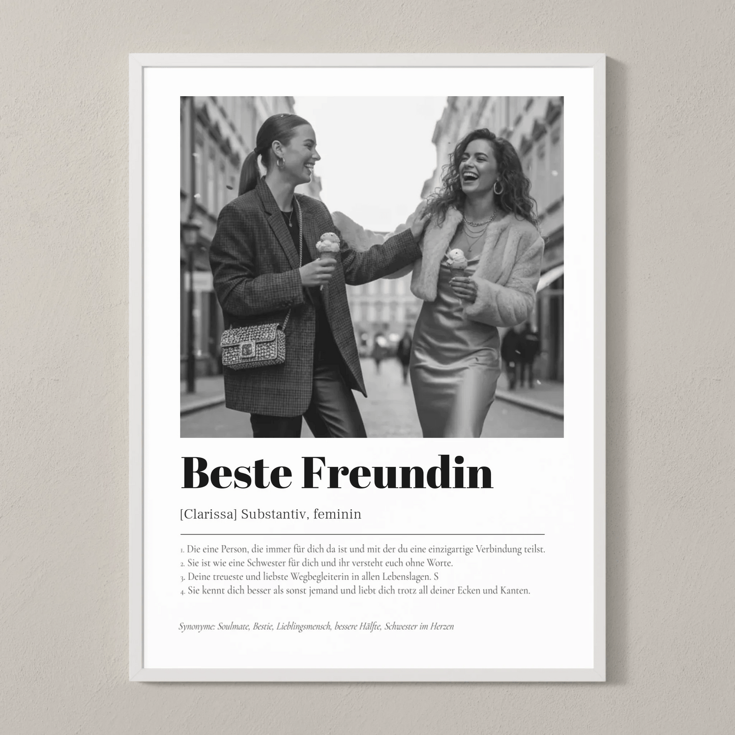 Definition Beste Freundin - LeinwandGlück