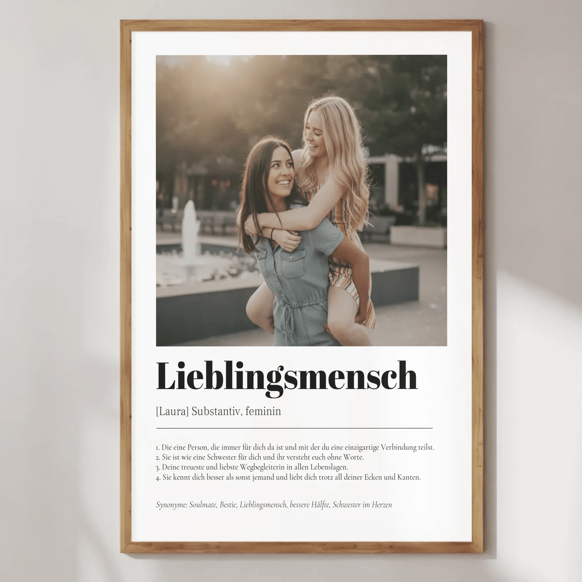 Definition Lieblingsmensch - LeinwandGlück