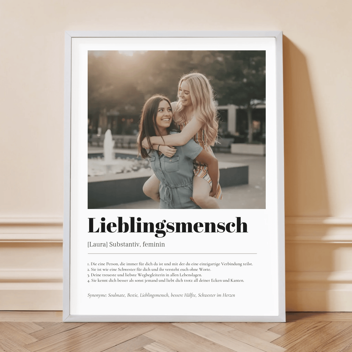 Definition Lieblingsmensch - LeinwandGlück