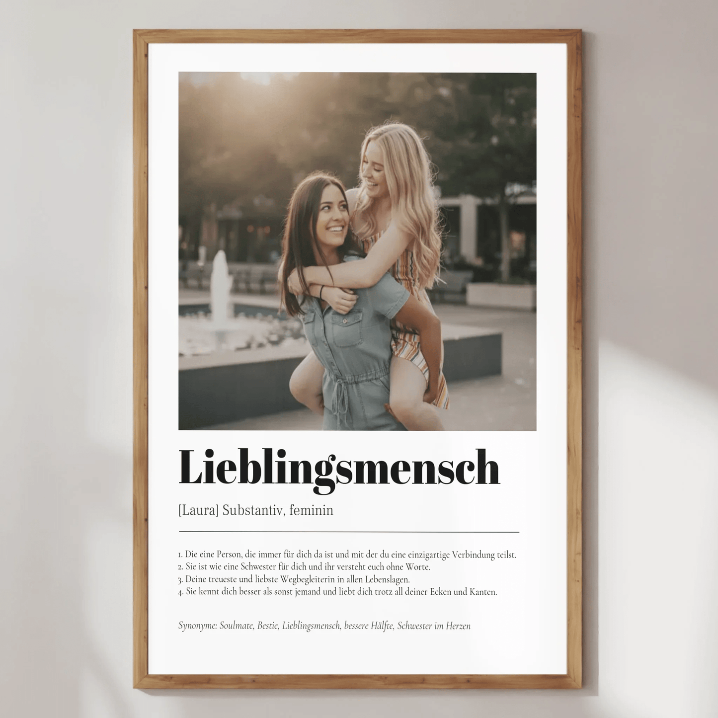 Definition Lieblingsmensch - LeinwandGlück