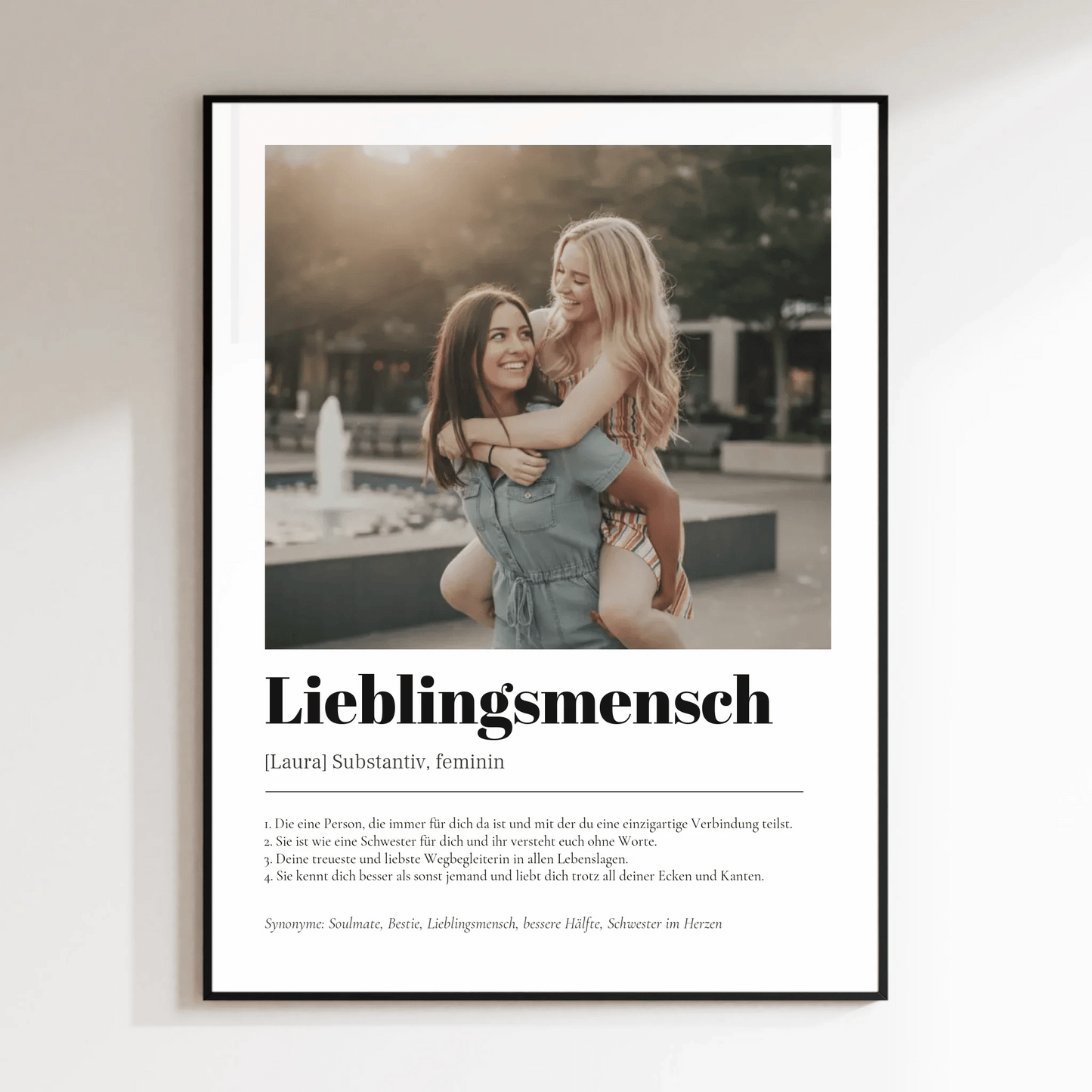 Definition Lieblingsmensch - LeinwandGlück