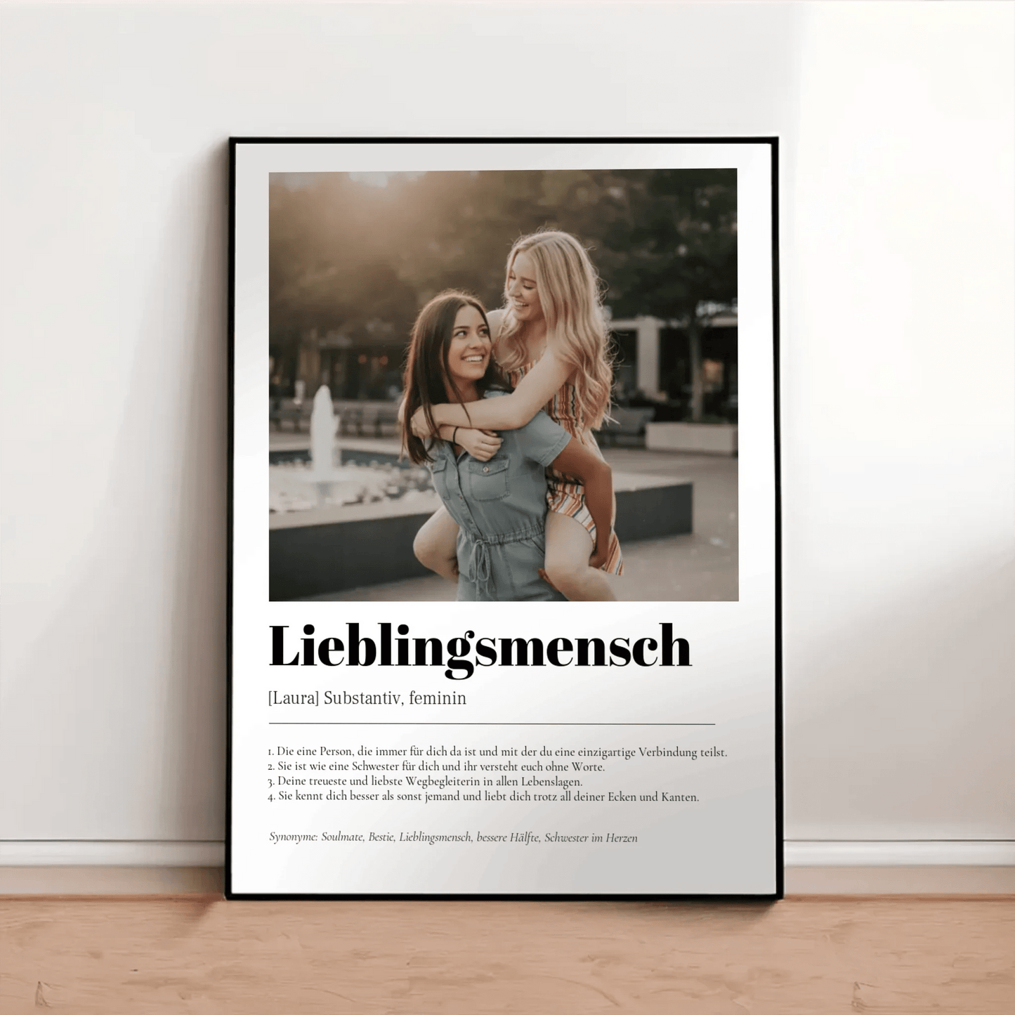 Definition Lieblingsmensch - LeinwandGlück