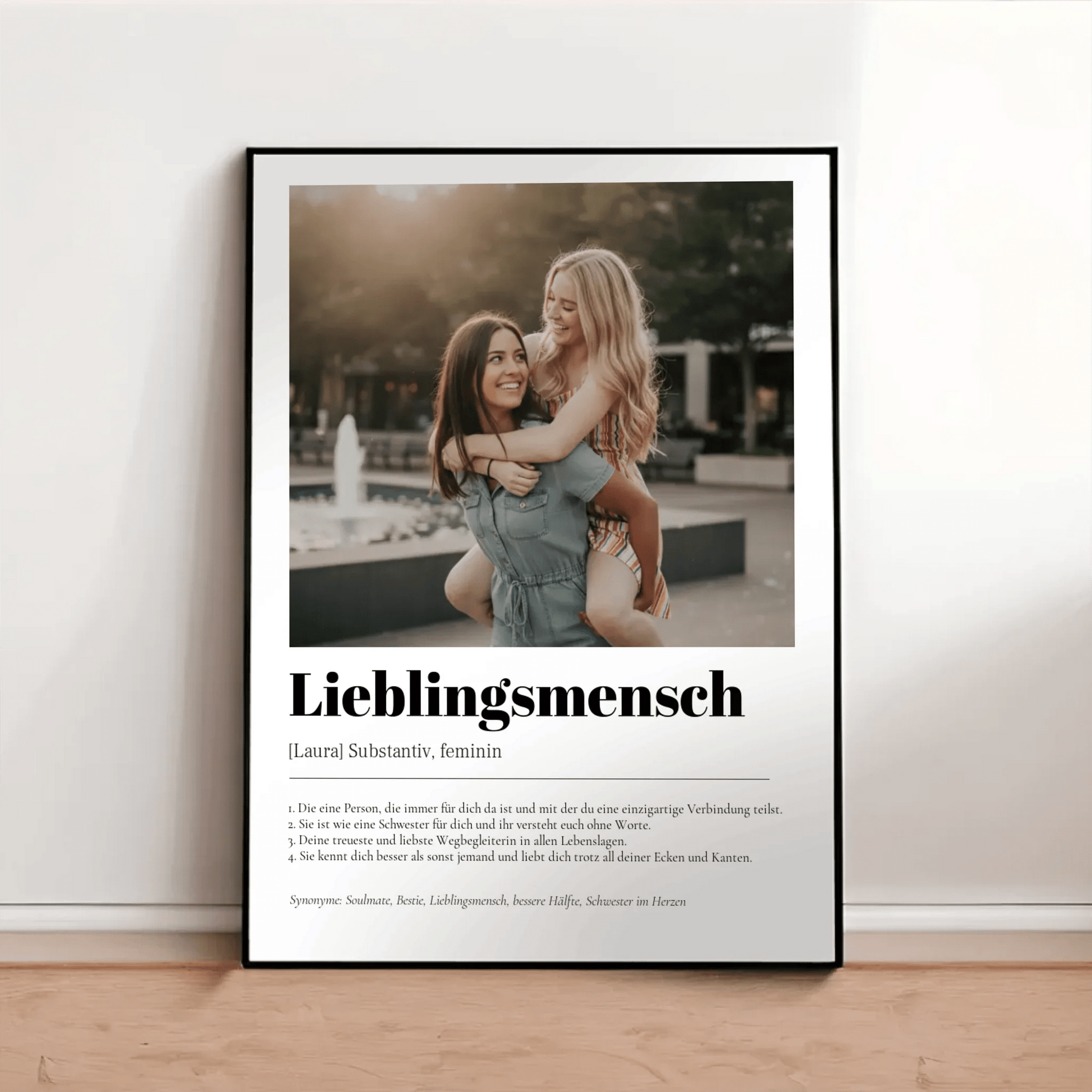 Definition Lieblingsmensch - LeinwandGlück