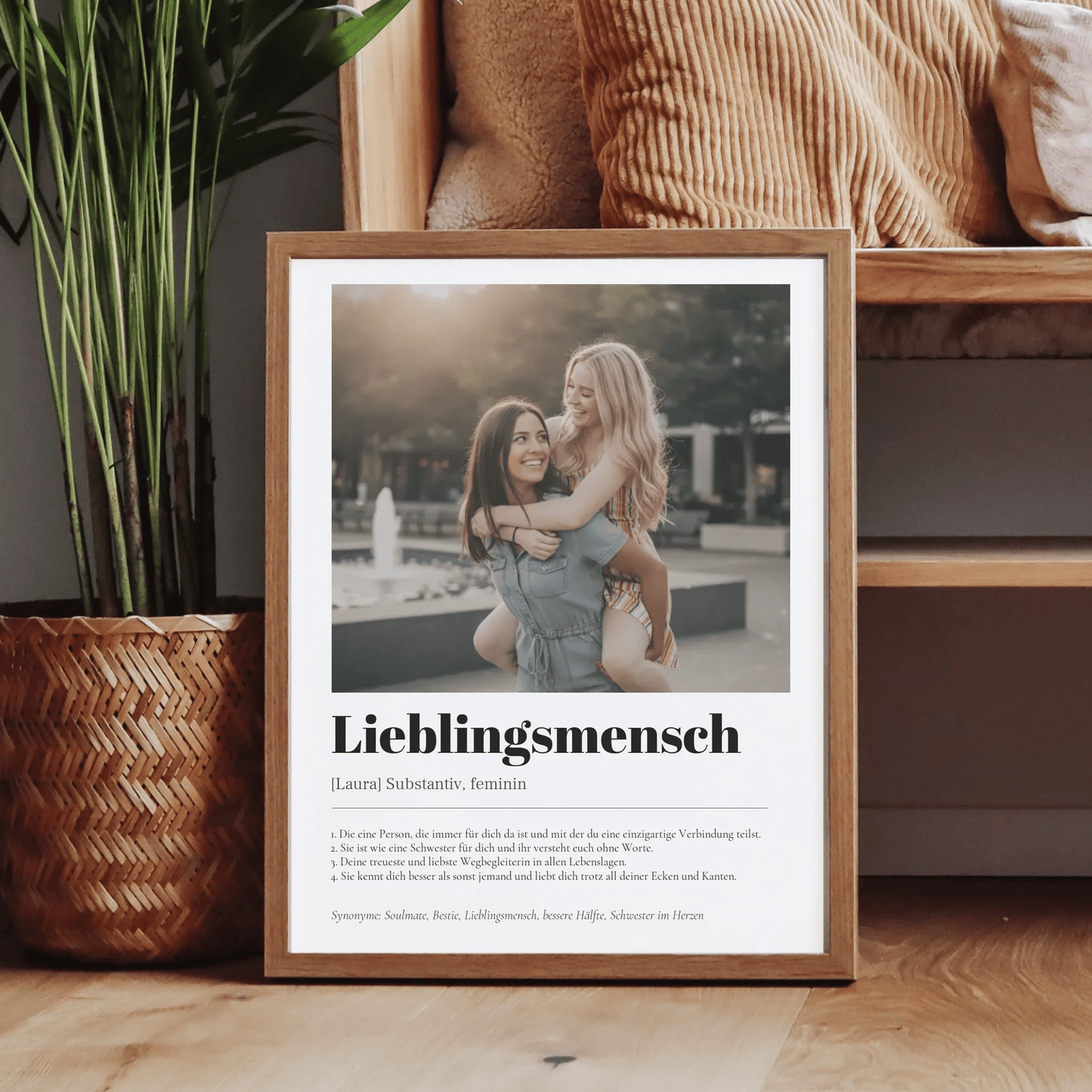 Definition Lieblingsmensch - LeinwandGlück