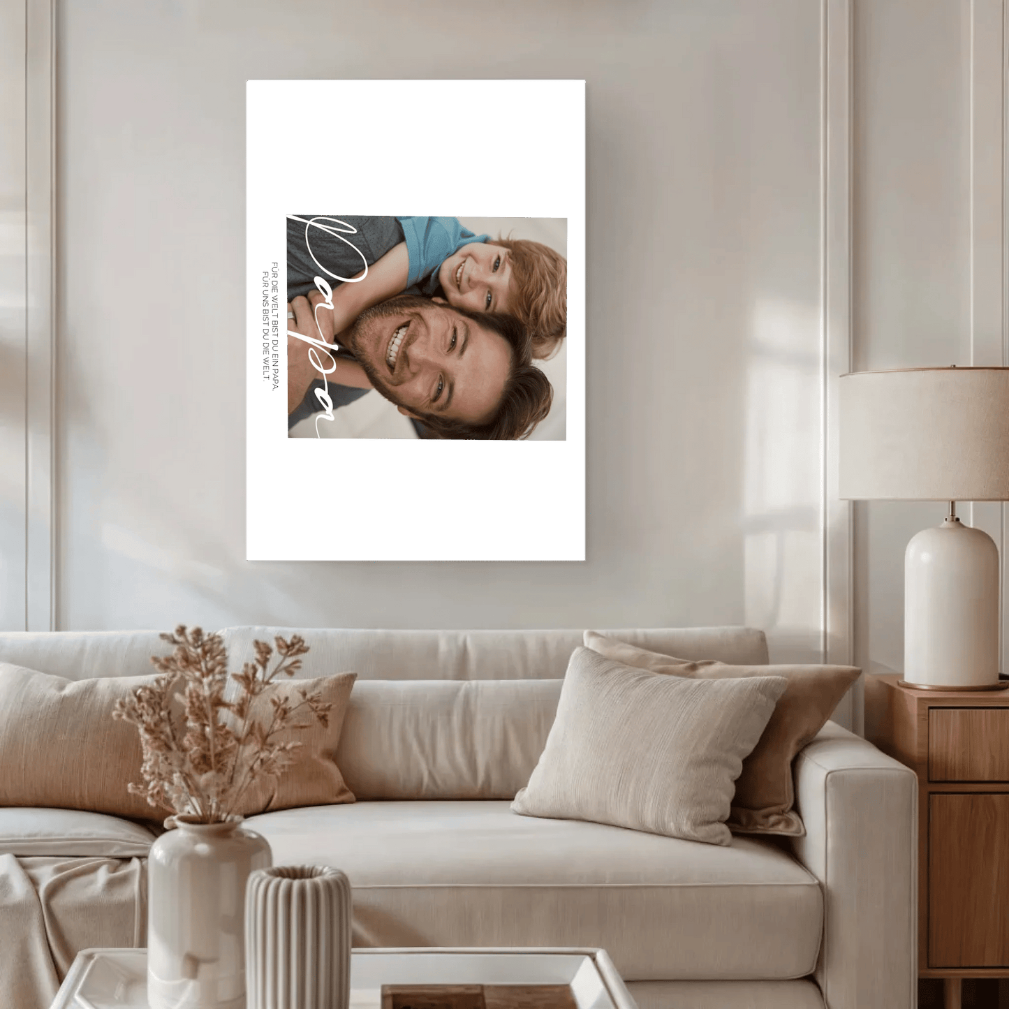 Definition Papa mit Foto No3 - LeinwandGlück