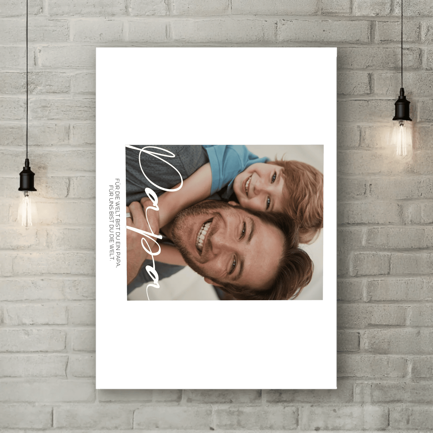 Definition Papa mit Foto No3 - LeinwandGlück
